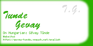 tunde gevay business card